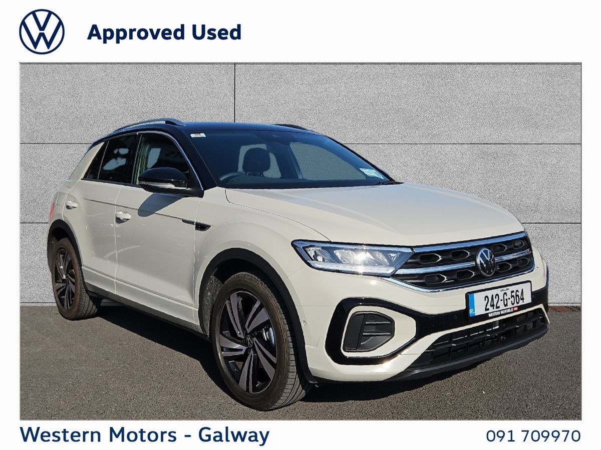 Volkswagen T-Roc Demo Sale! T-Roc R-line finished in stunning Ascot Grey with a black roof, 2.0L Diesel manual 116bhp.