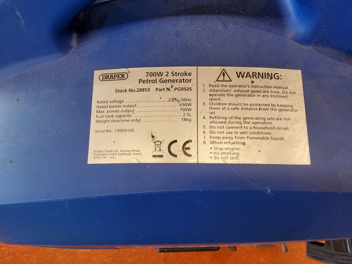AC Cobra 700W 2 STROKE PETROL GENERATOR