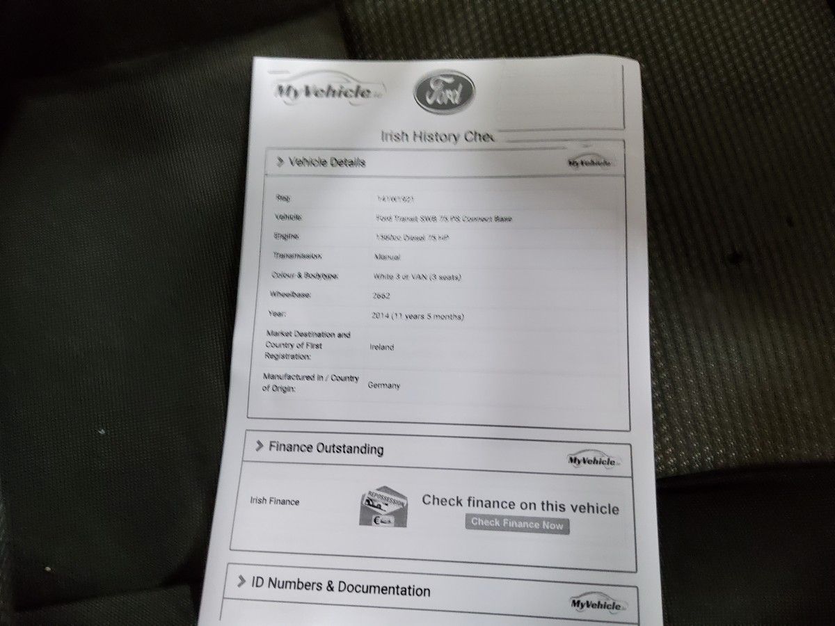 Ford Transit TRANSIT CONNECT SWB BASE 75BHP