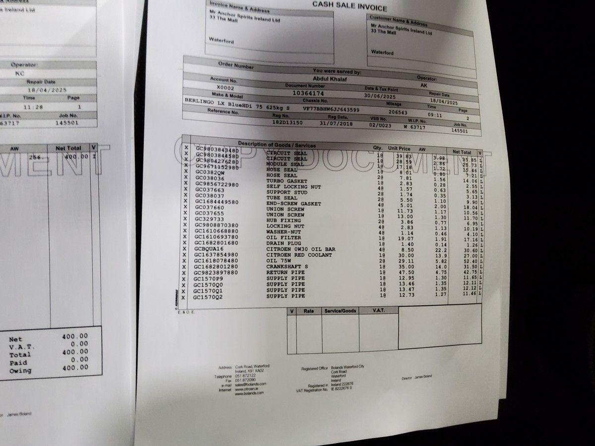 Citroen Berlingo BERLINGO LX BLUEHDI 75 625 KG S